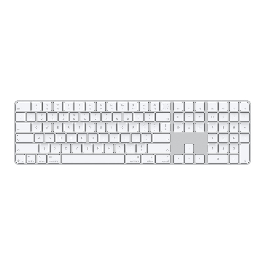 Apple Magic Keyboard с Touch ID и цифровой панелью (USB-C) ENG White