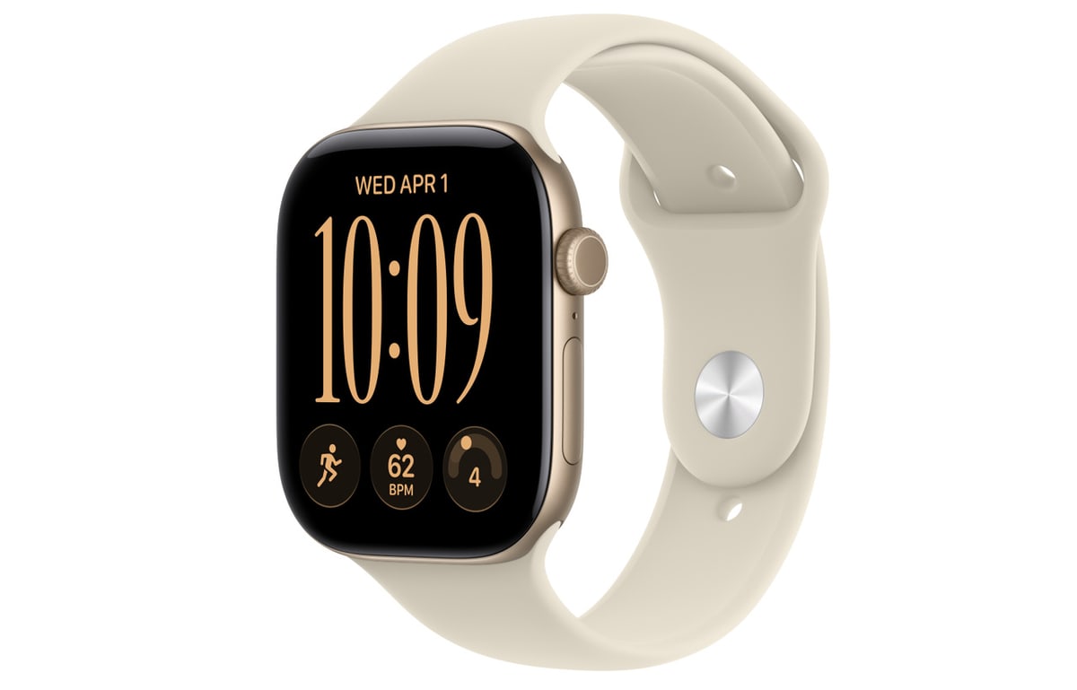 Apple Watch S12 46mm Light Gold Sport Band (M/L)