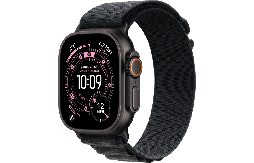 Apple Watch Ultra 3 49mm Black Alpine Loop Black (L)