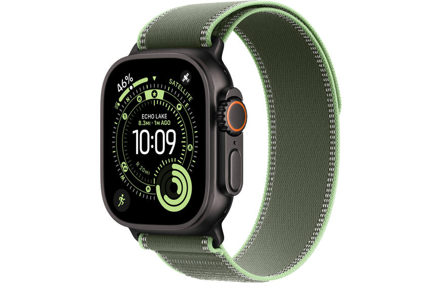 Apple Watch Ultra 3 49mm Black Trail Loop Green (S/M)