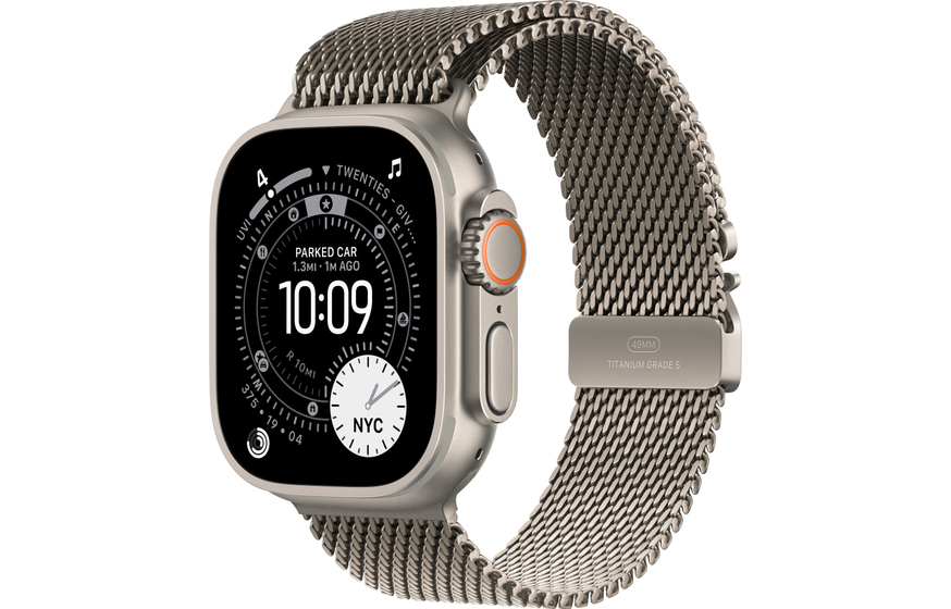 Apple Watch Ultra 3 49mm Natural Milanese Loop Natural (L)