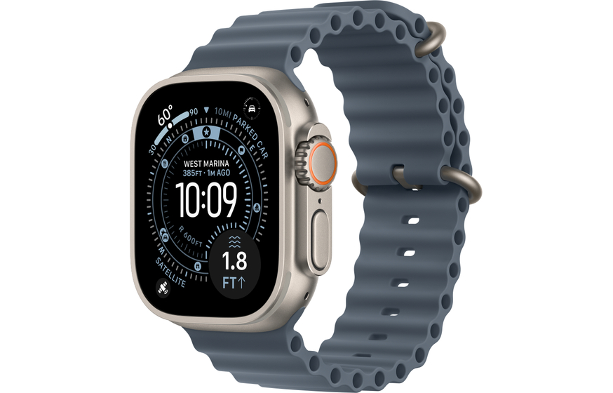 Apple Watch Ultra 3 49mm Natural Ocean Band Blue (One Size)