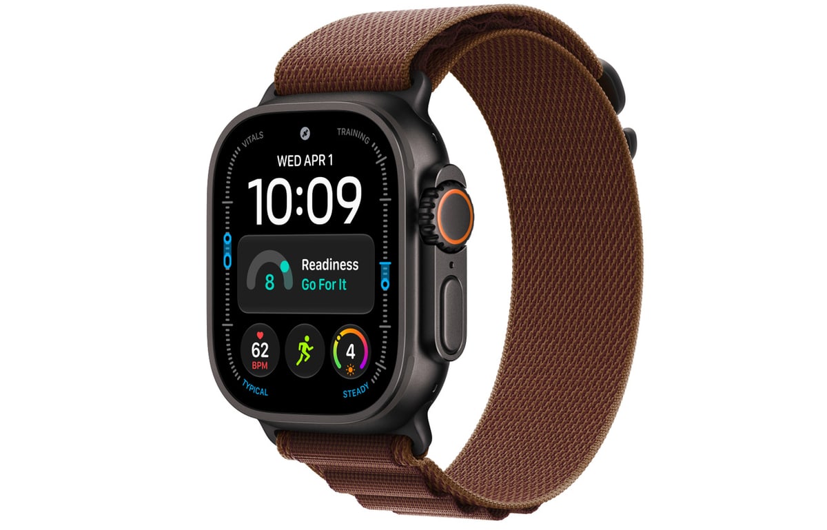 Apple Watch Ultra 4 49mm Black Alpine Loop Burgundy (M)