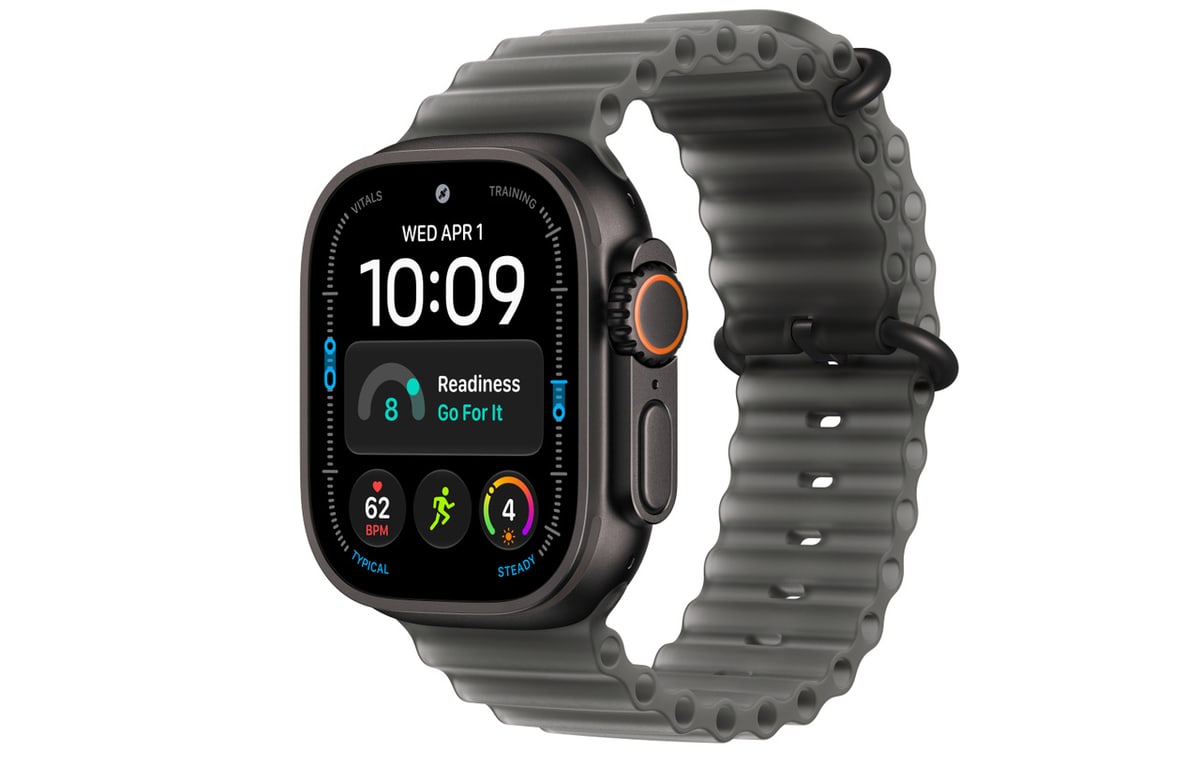 Apple Watch Ultra 4 49mm Black Ocean Band Translucent Black (One Size)