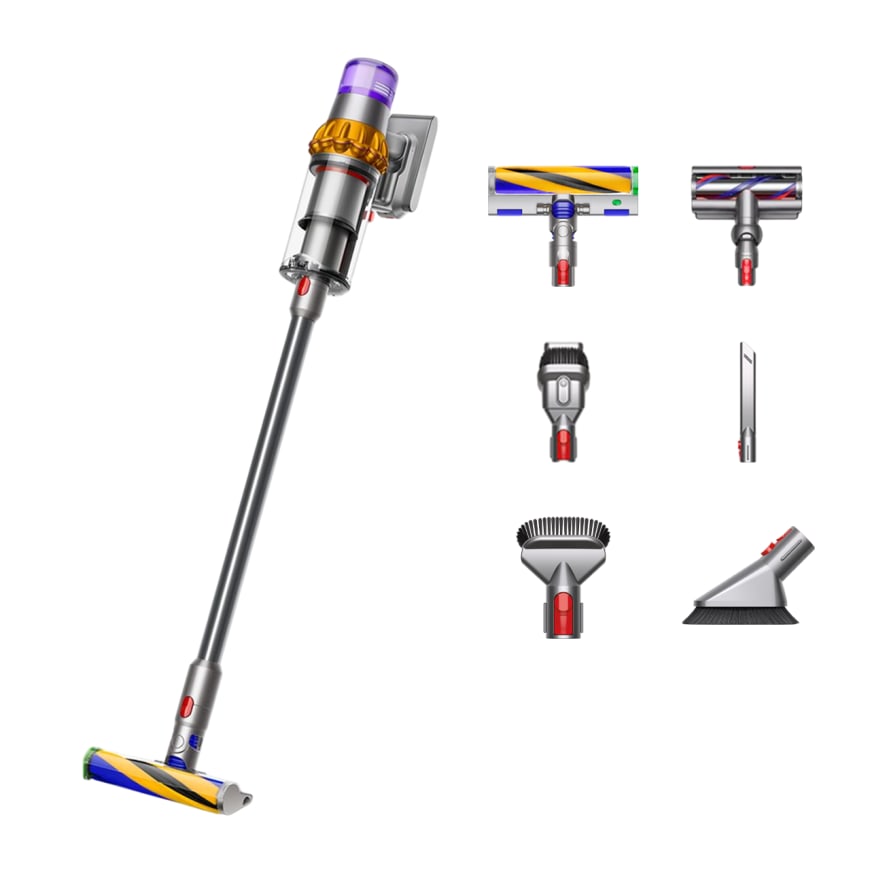 Пылесос Dyson V15 Detect Absolute с подставкой Yellow/Nickel