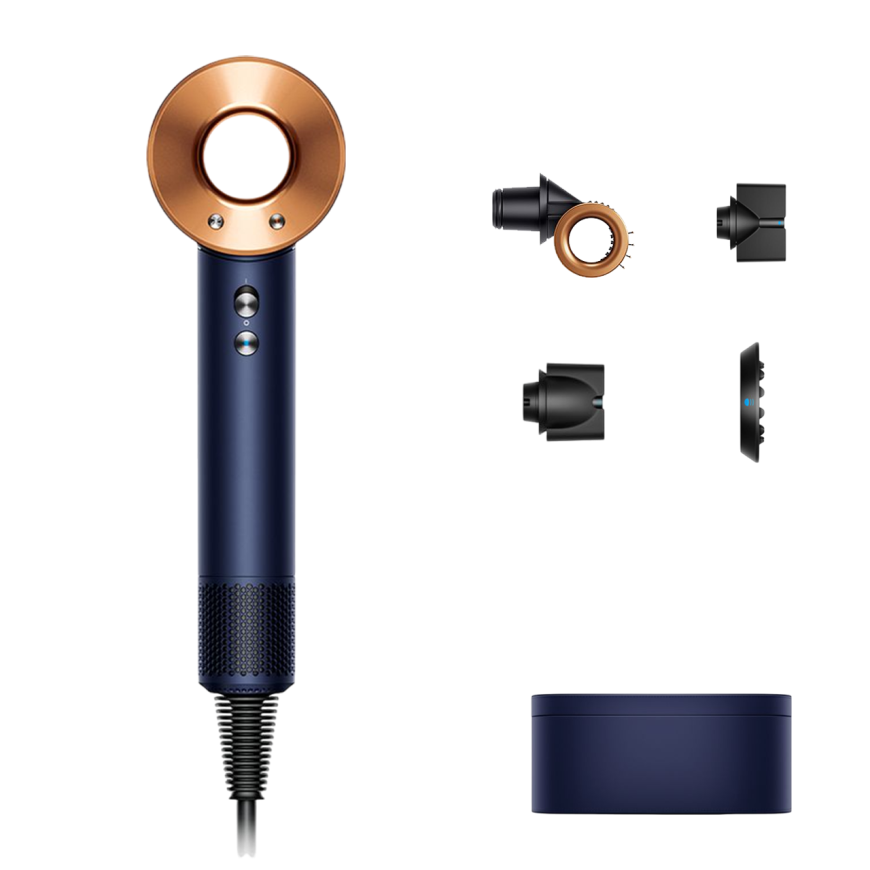 Фен Dyson Supersonic HD15 Straight+Wavy с кейсом Prussian Blue/Rich Copper