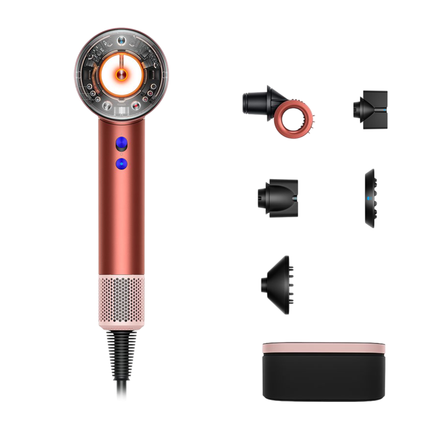 Фен Dyson Supersonic Nural HD16 Straight+Wavy с кейсом Strawberry Bronze/Blush Pink
