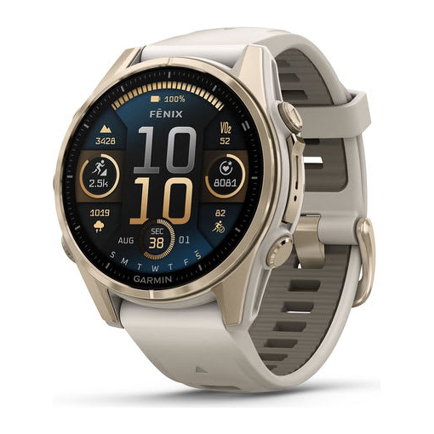 Garmin Fenix 8 AMOLED Sapphire 43mm Soft Gold / Fog Gray / Dark Sandstone