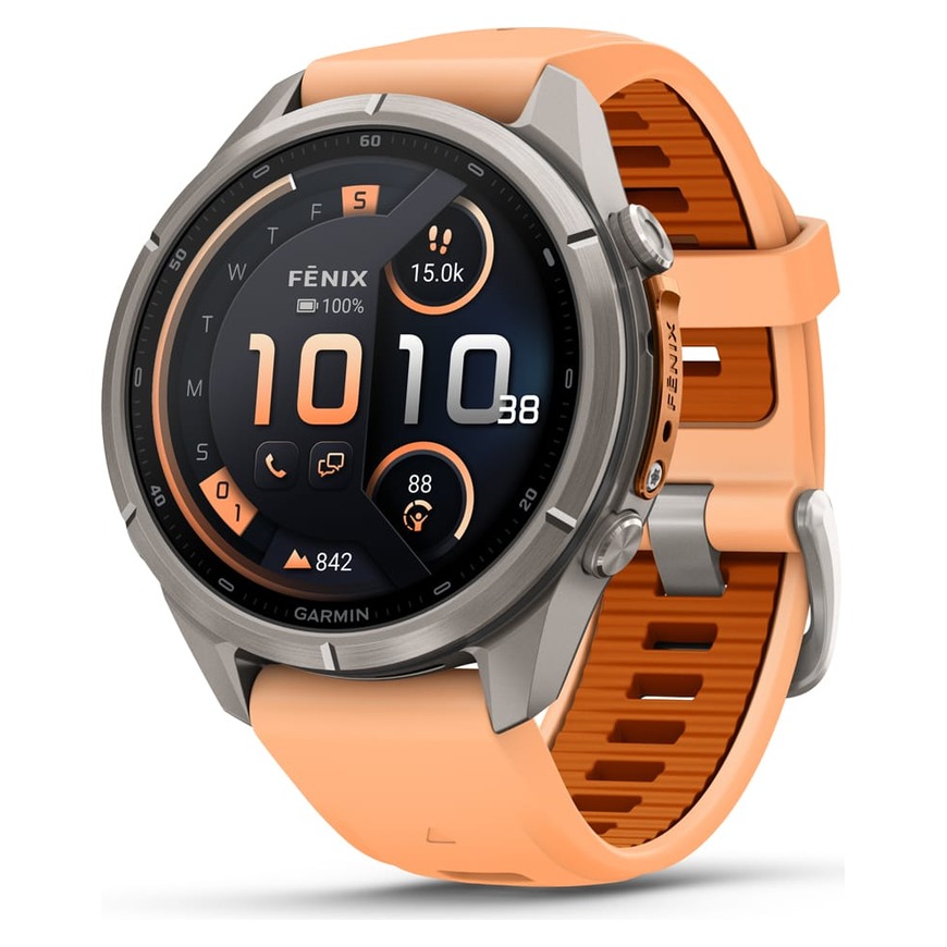Garmin Fenix 9 Pro AMOLED Sapphire LTE 43mm Titanium / Shell Pink / Autumn Orange