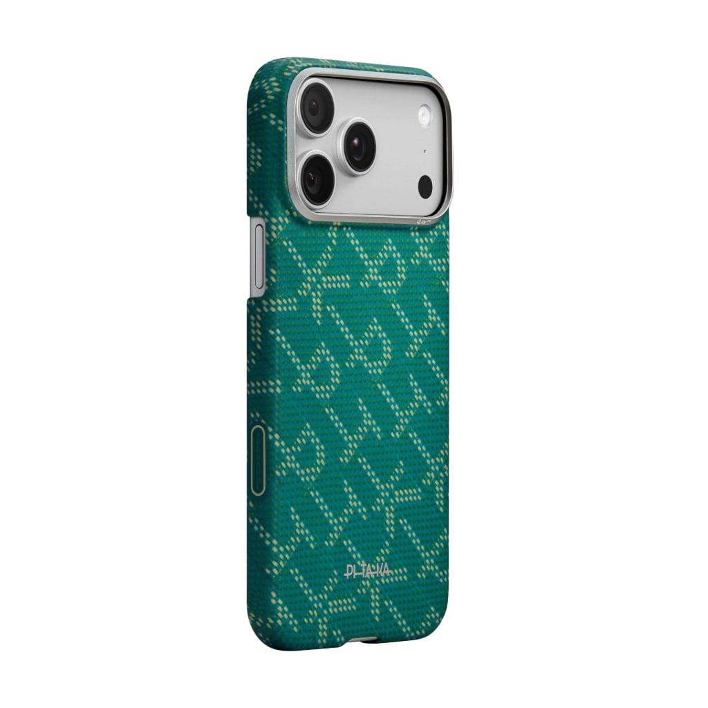 Чехол PITAKA Edge Case для iPhone 17 Pro Max Leaping Gold-Green