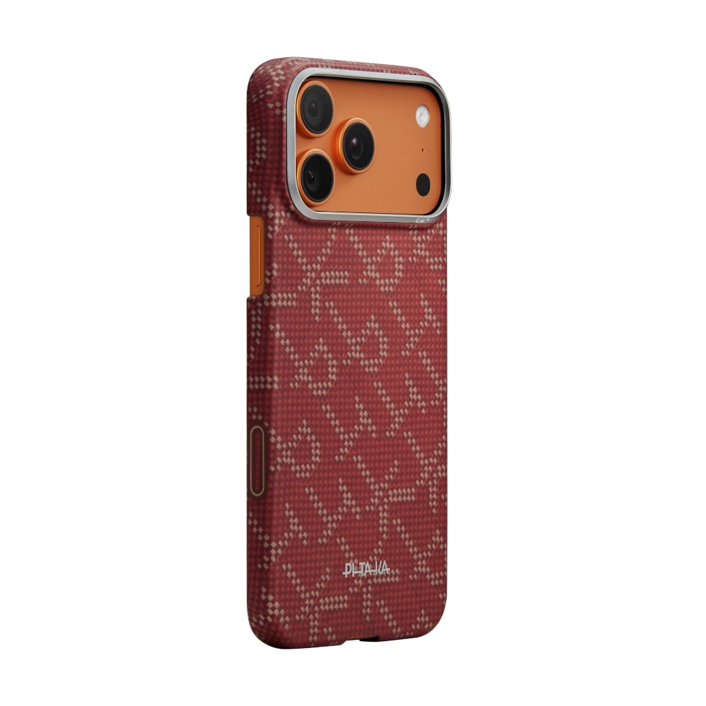 Чехол PITAKA Edge Case для iPhone 17 Pro Leaping Gold-Red