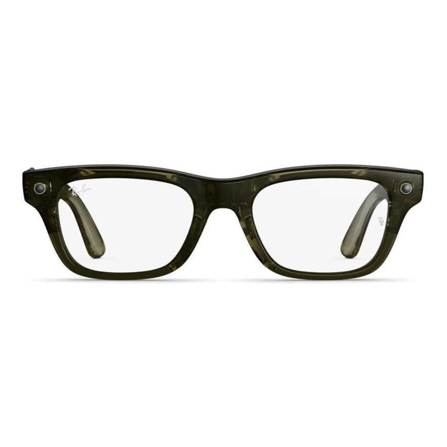 Умные очки Ray-Ban Meta* Blayzer Optics Gen 2 Shiny Transparent Dark Olive / Clear (Standard)