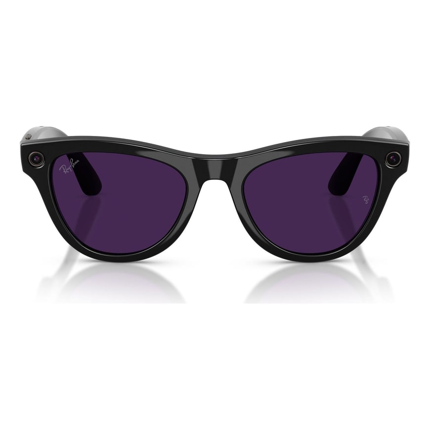 Умные очки Ray-Ban Meta* Skyler Gen 2 Shiny Black / Clear to Amethyst Transitions
