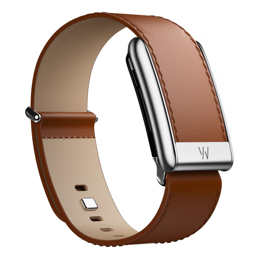 Ремешок Whoop LeatherLuxe Straight 24 мм Chestnut/Cream with Titanium (L/XL)